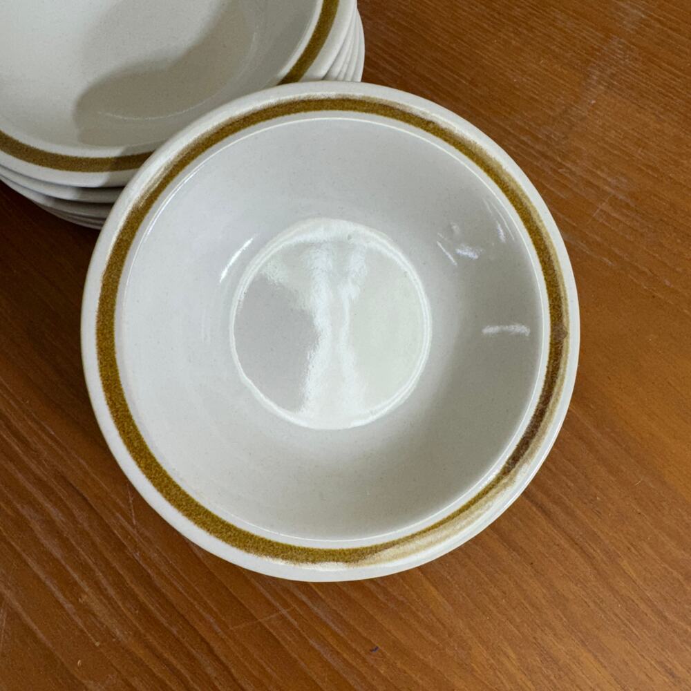 S/6 Vintage Cereal Bowls in New Spring by Daniele Collection Dogwood Blossoms